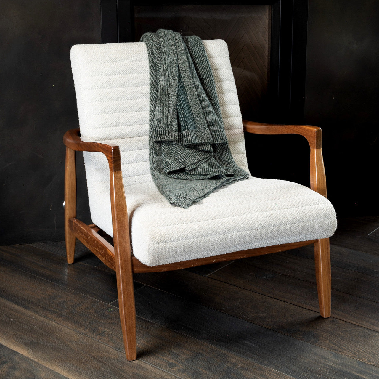 Malachite & Platinum Yak Beehive Knit Throw