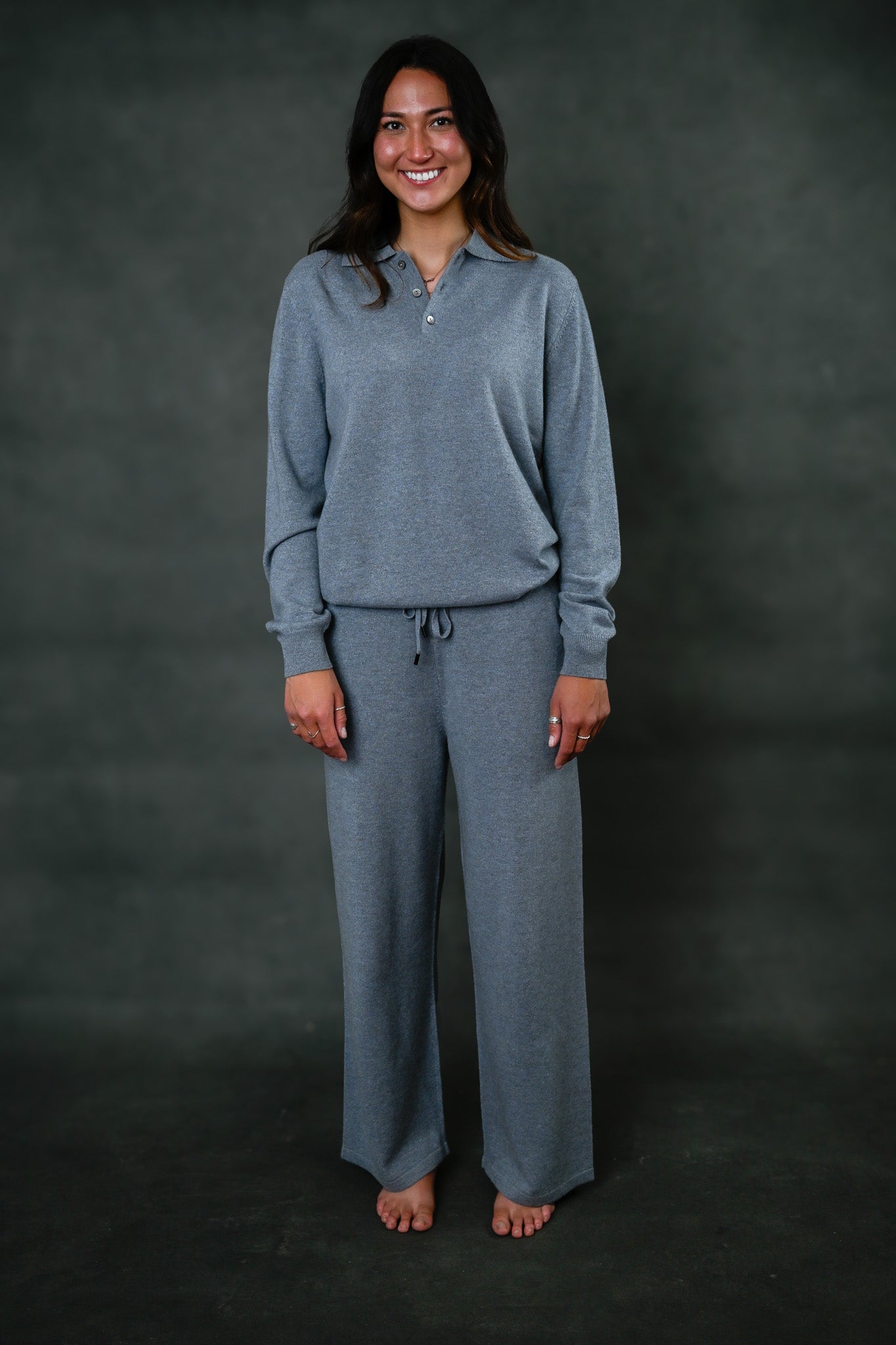 Mongolian Cashmere Loungewear Set (Polo + Trouser)