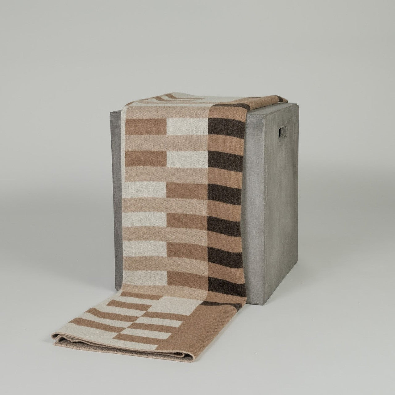 Bauhaus Chocolate, Tan, Beige and Cream Camel Down Throw