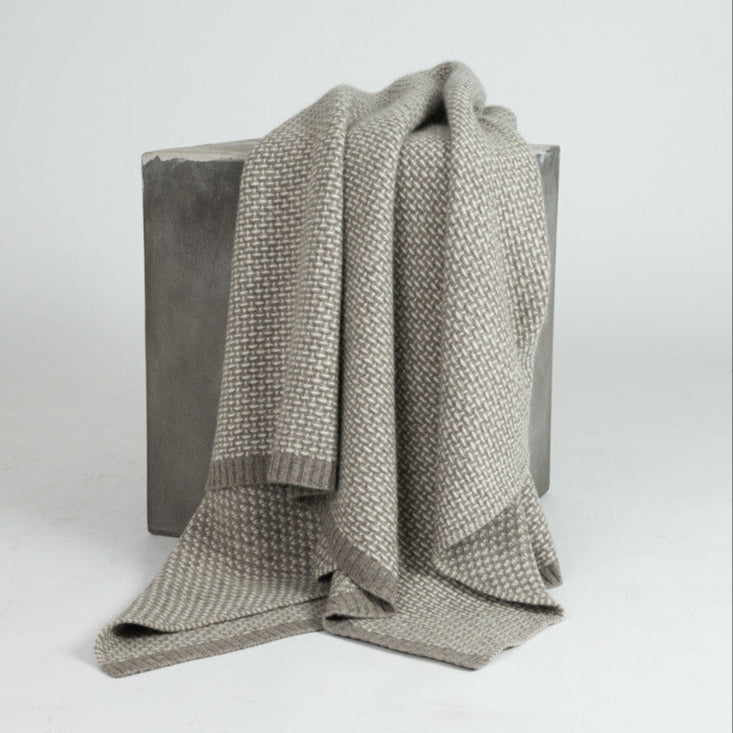 Platinum & White Taiga Throw