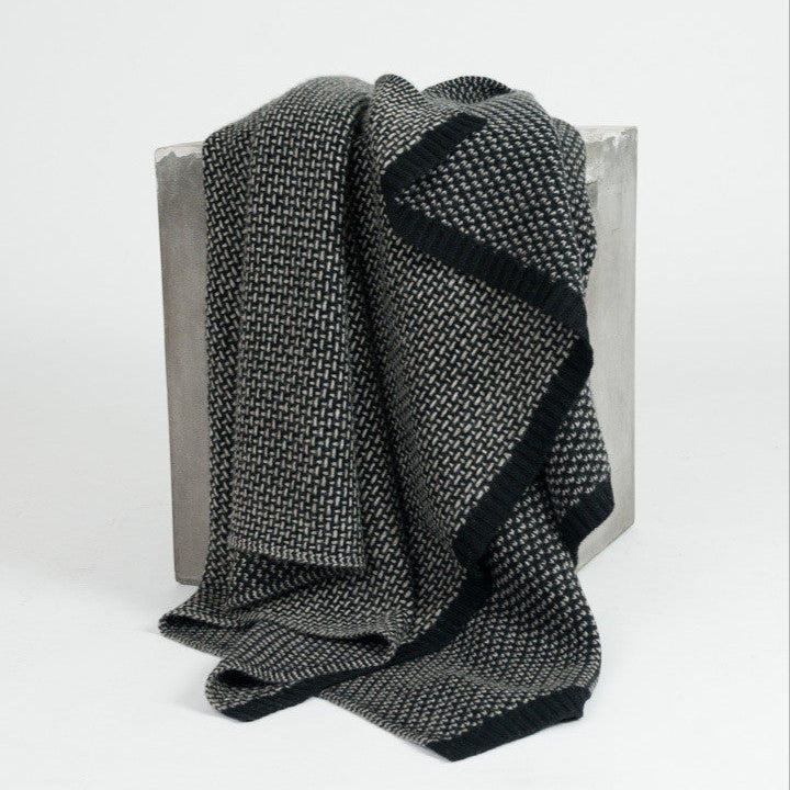 Platinum & Black Taiga Throw