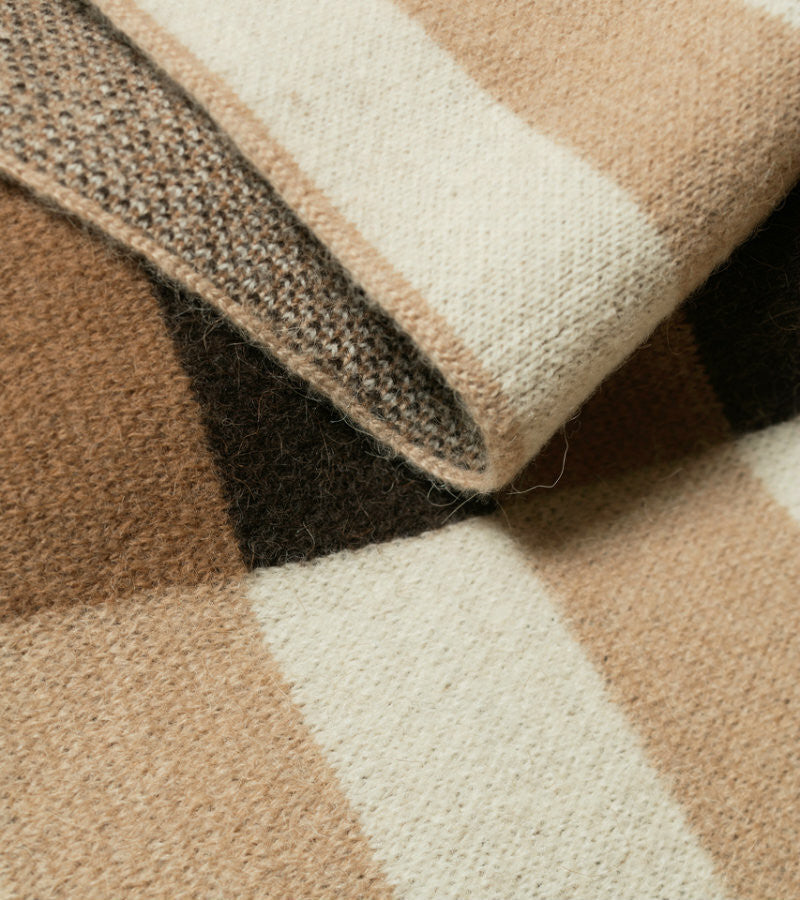 Bauhaus Chocolate, Tan, Beige and Cream Camel Down Throw