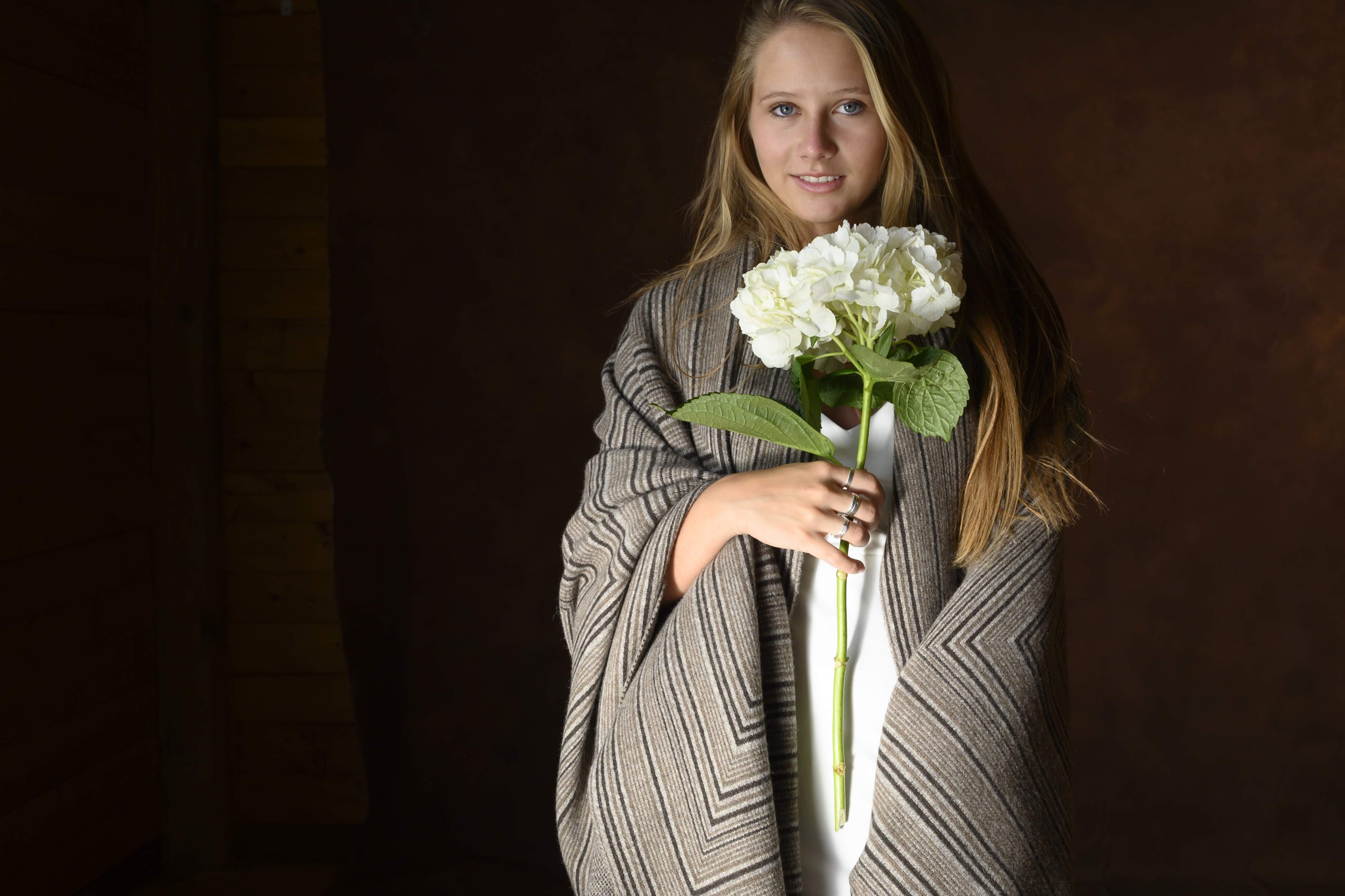 Concentric Yak Knit Throw