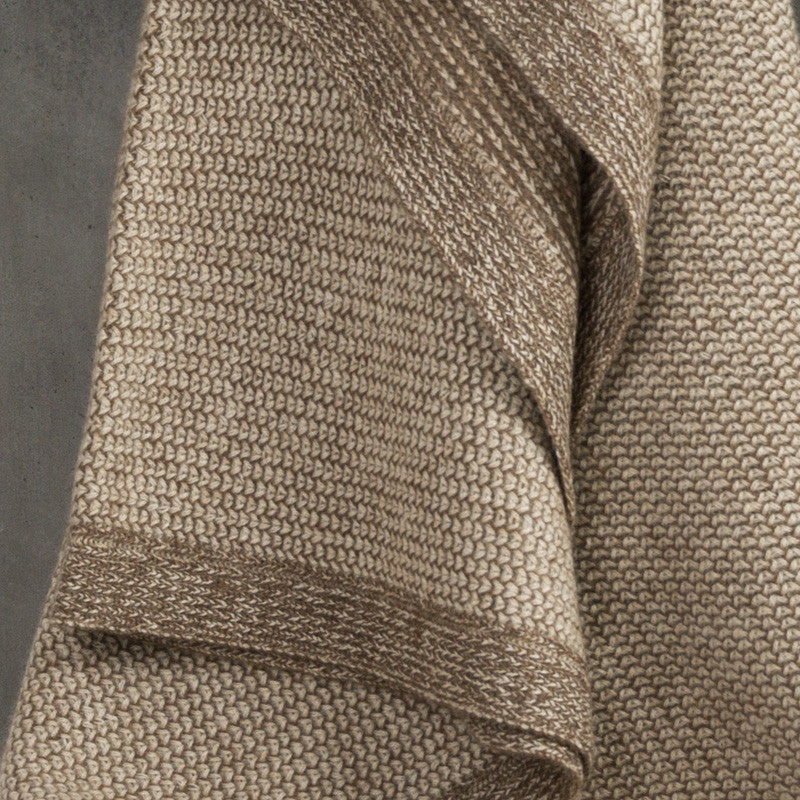 Cappuccino & Beige Beehive Knit Throw