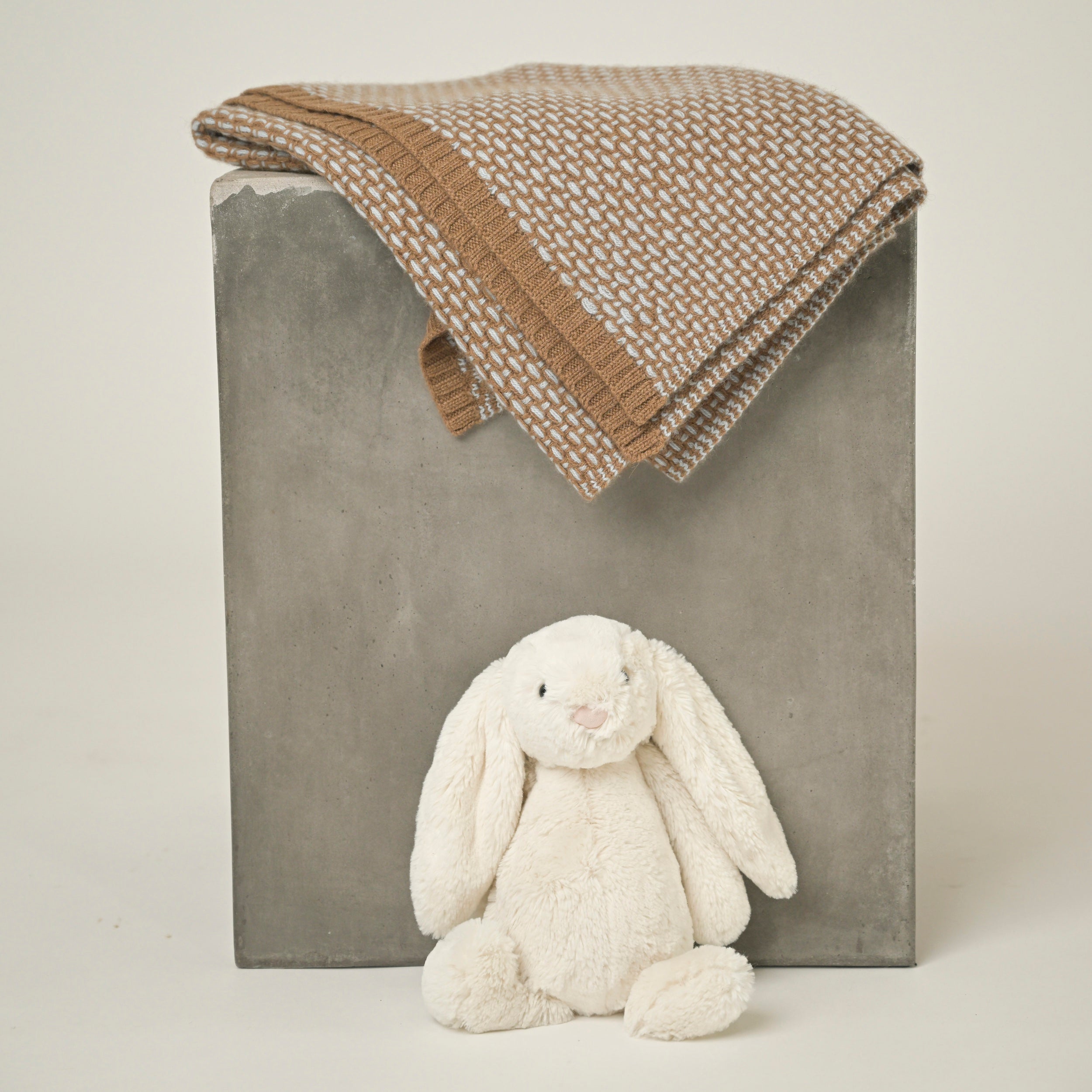 Taiga Baby Blanket - Cashmere Camel Blend
