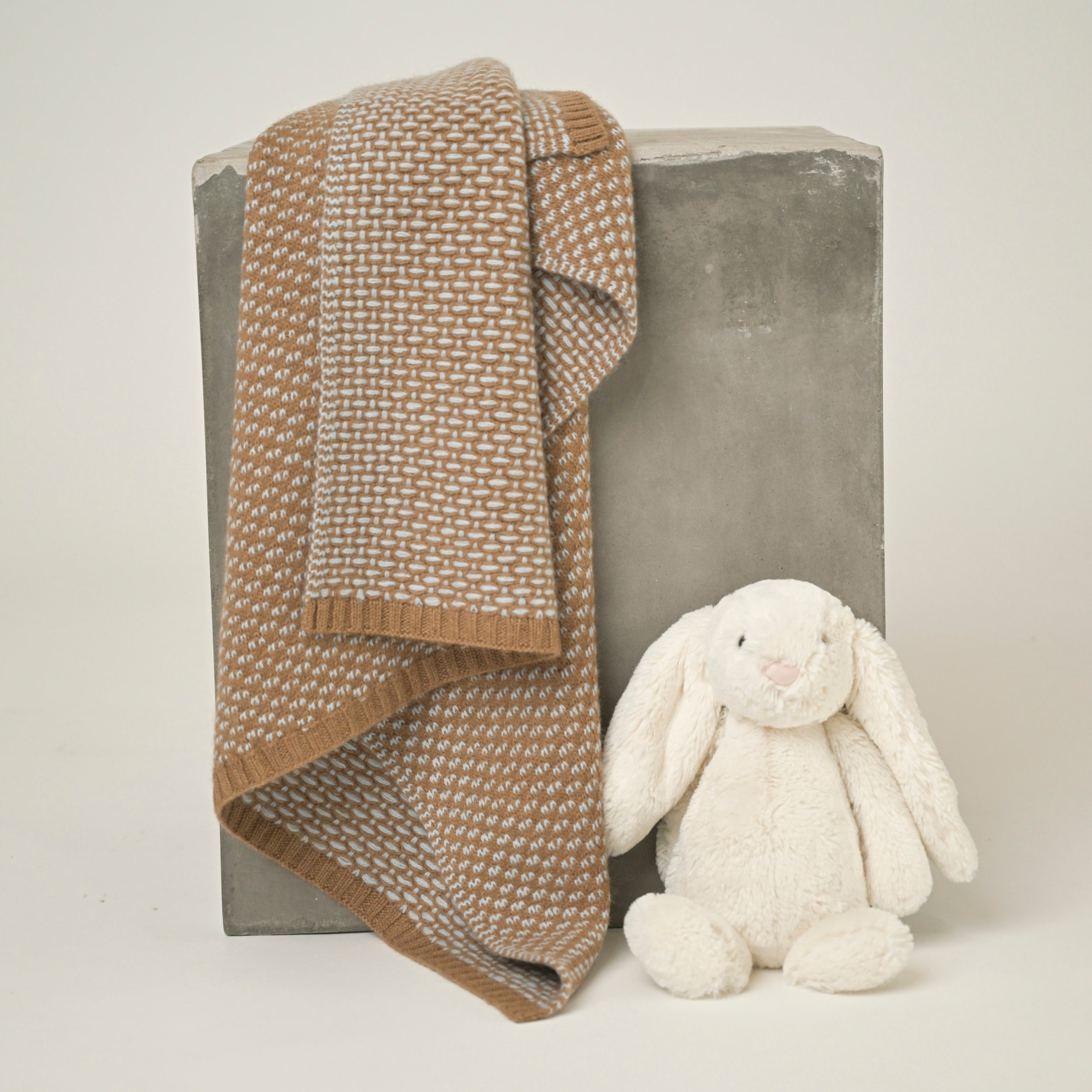 Taiga Baby Blanket - Cashmere Camel Blend