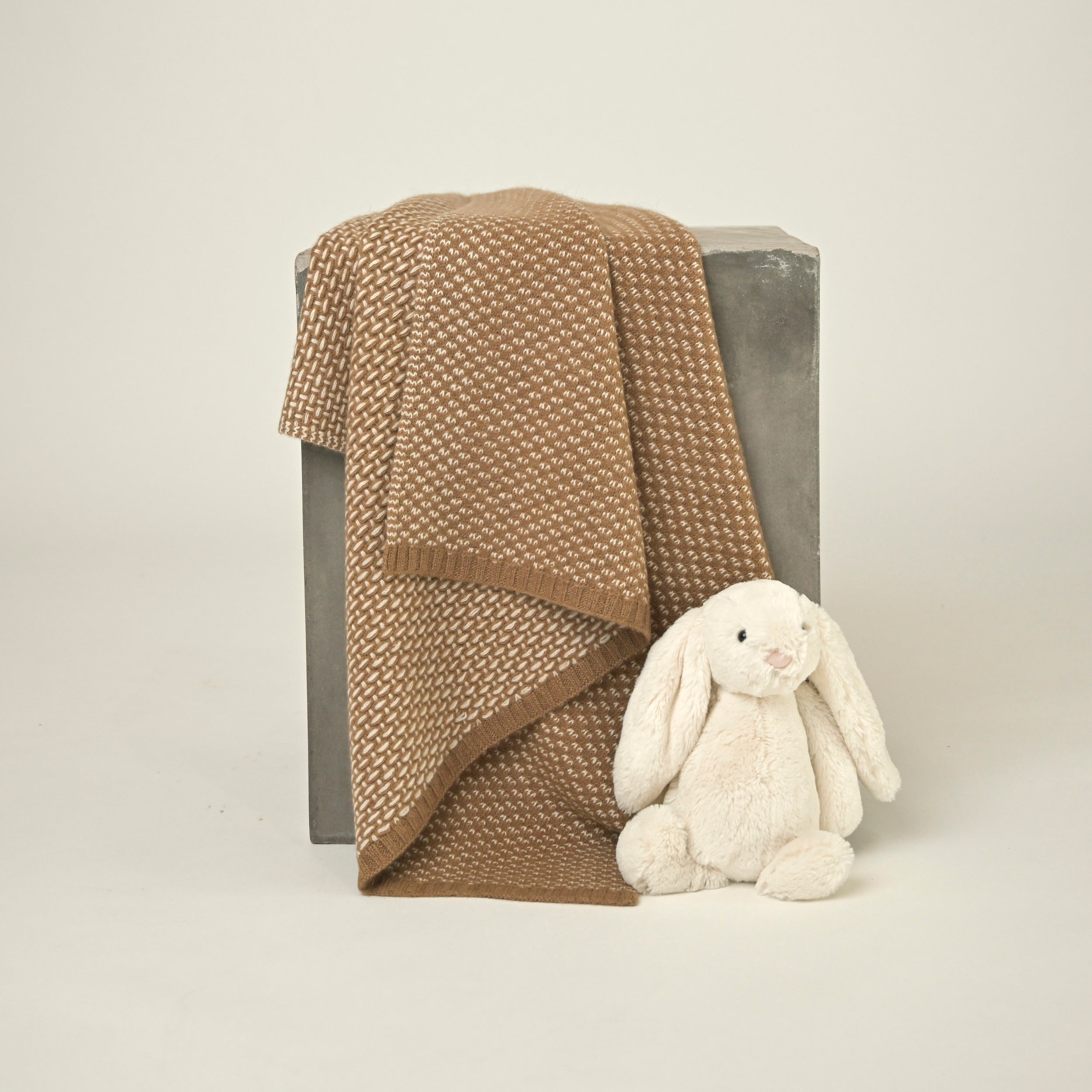 Taiga Baby Blanket - Cashmere Camel Blend