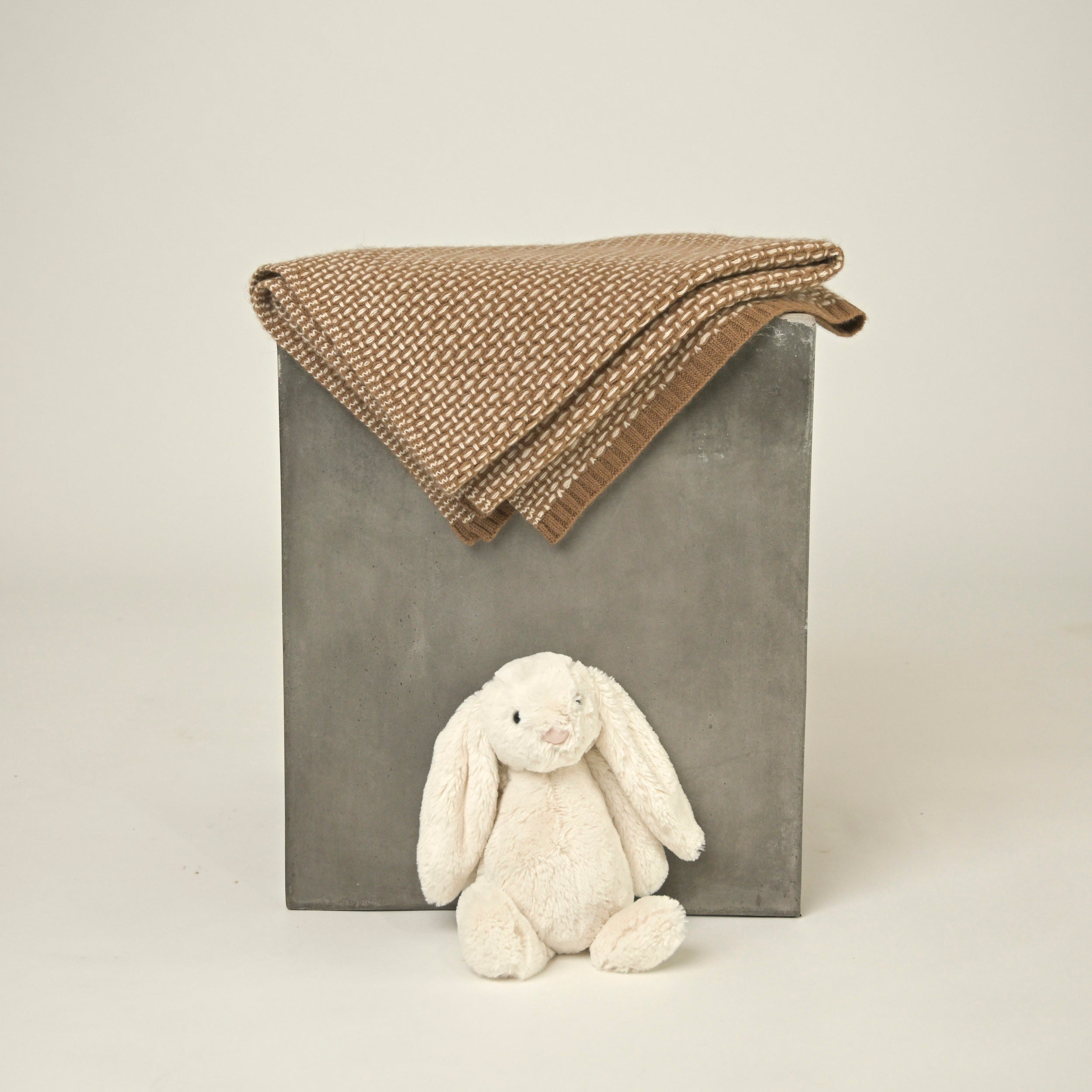 Taiga Baby Blanket - Cashmere Camel Blend