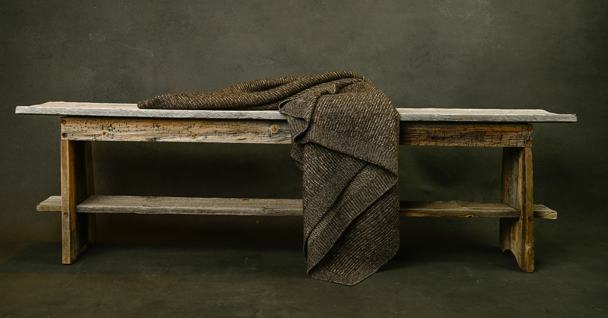 Chocolate & Platinum Yak Beehive Throw