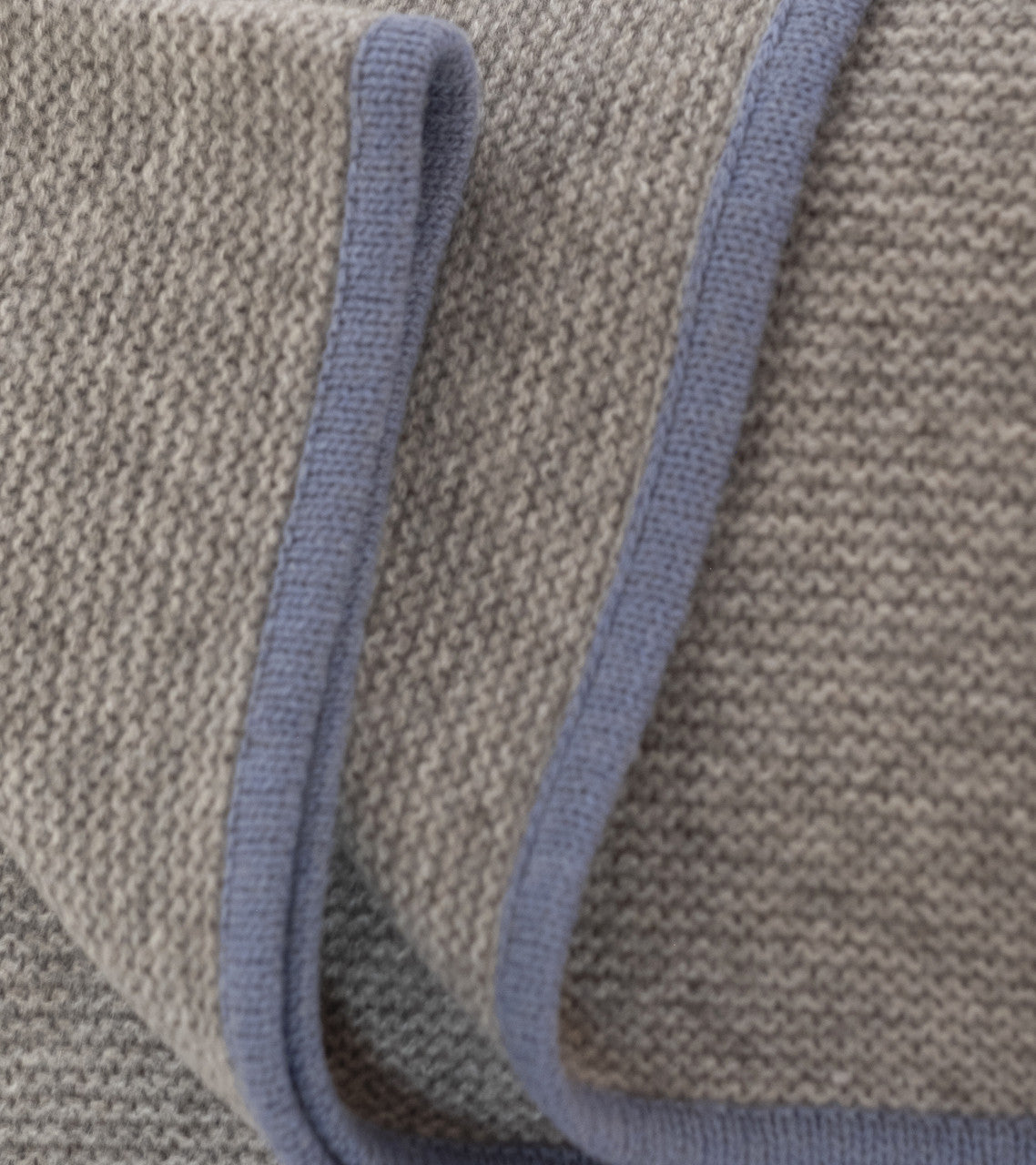 Platinum & Slate Blue Purl Knit