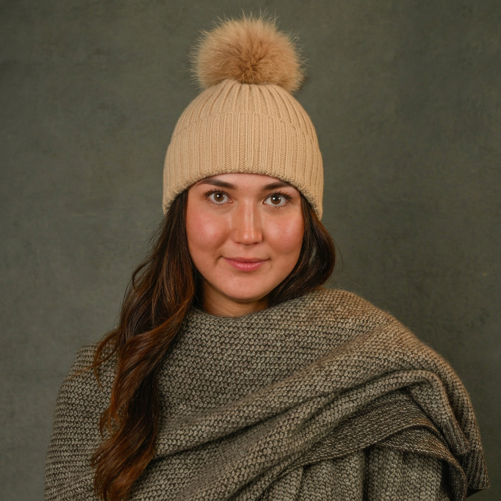 Classic Ribbed Cashmere Beanie