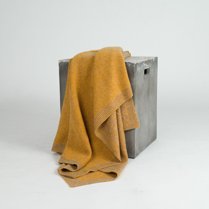 Gold & Platinum Beehive Knit Throw
