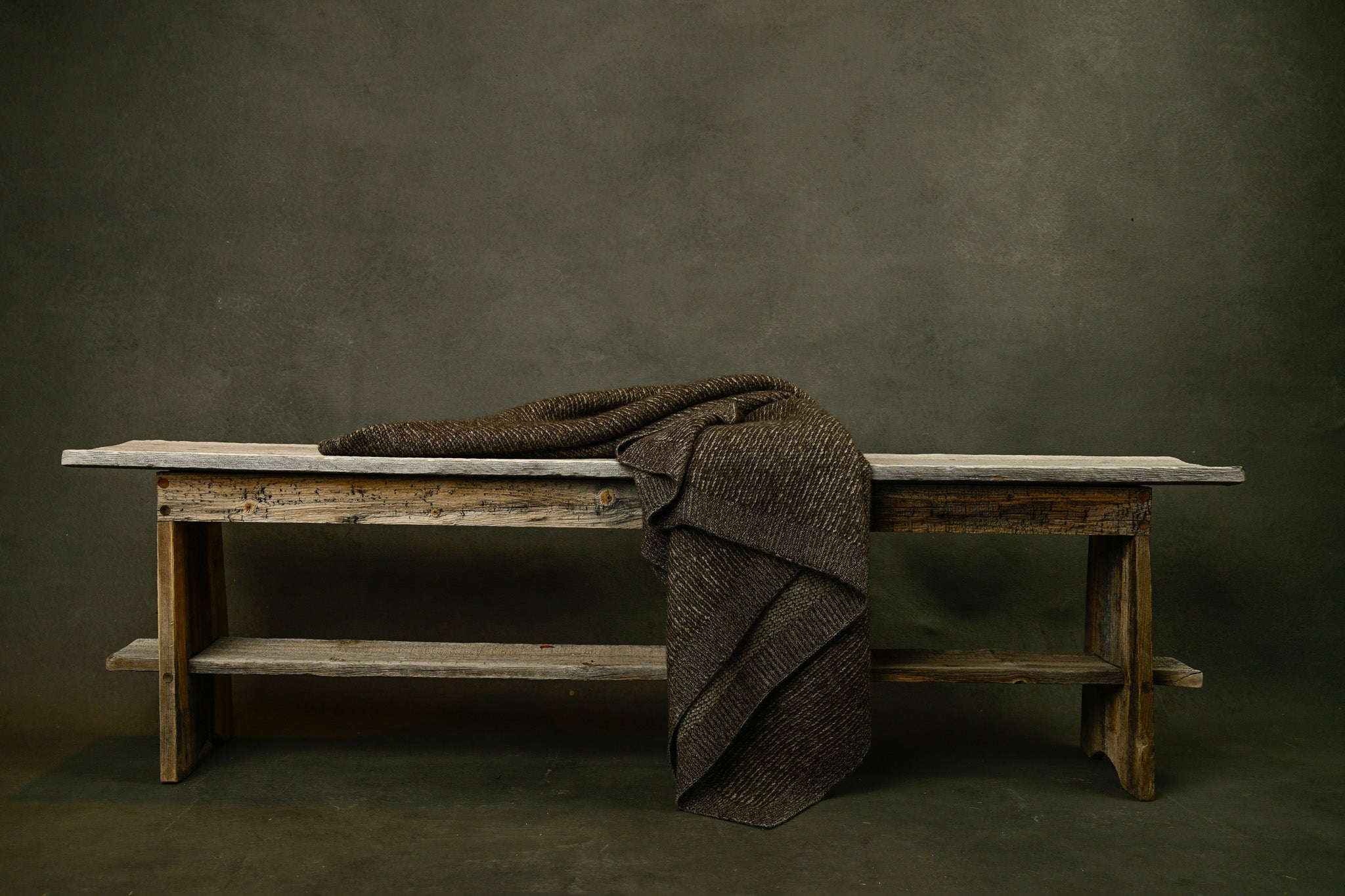 Chocolate & Platinum Yak Beehive Throw