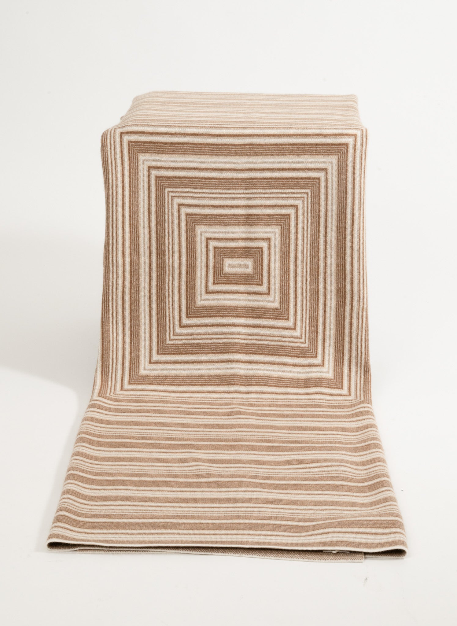Concentric Cognac Cashmere Throw